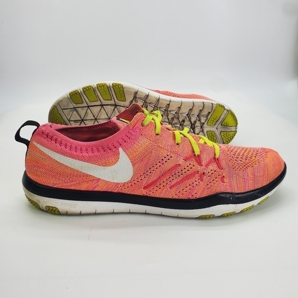 Nike Free TR Focus FK OC Womens 10 Running Shoes 843987 999 Pink-Multi Color - Picture 11 of 15